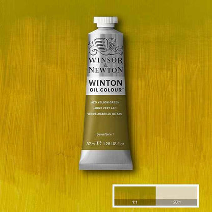 Winsor & Newton Winton Oil Color, 37ml (1.25-oz) Tube, Azo Yellow Green