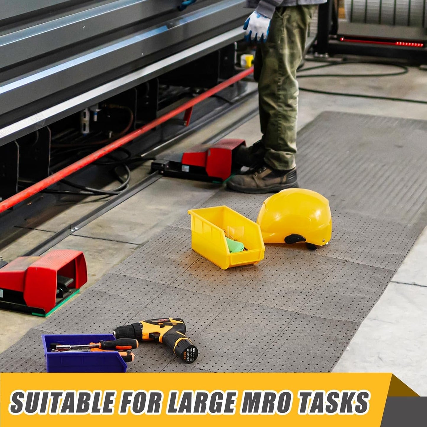 30" W x 150' l Oil Absorbent Mat Roll Oil Pads Absorbs up to 40.2 Gallons Heavyweight Mat Roll for Protecting Home Garage Basement