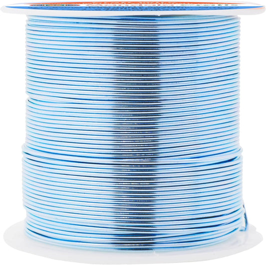 Mandala Crafts 20 Gauge Anodized Aluminum Craft Wire for Jewelry Making - 100 FT Colored Flexible Ice Blue Wire - Bendable for Bonsai Armature Crafting Sculpting - Crafty Corner