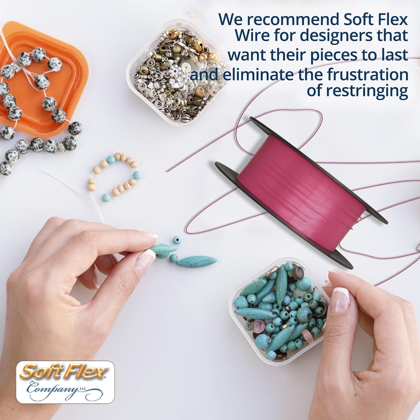 Soft Flex 49 Strand Beading Wire - Medium 0.19 Diameter - 30 Feet Nylon Design Wire - Crafty Corner