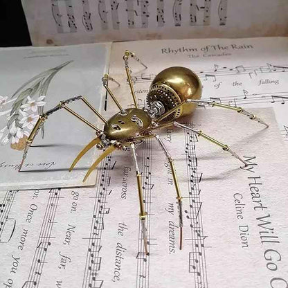 3D Metal Model Kits, Steampunk Bug Mechanical Sculpture Insect DIY Projects Hobby kit Birthday Gift, (Ghost Spider)