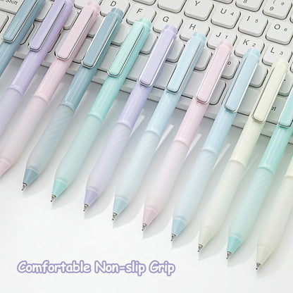 Gel Pens Black Ink Fine Point 0.5mm Retractable Cute Pen for Smooth Writing School Office Supplies (Silver 12-count)
