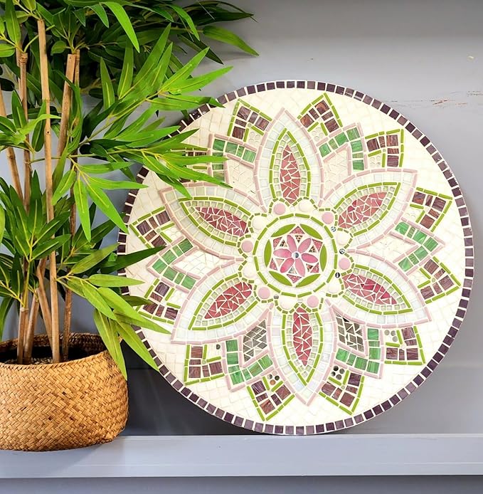 Youway Style Green Mosaic Tiles for Crafts Bulk,150g Strips Shapes Mosaic Glass Pieces for Crafts DIY Spring Mosaic Art Decor,Mosaic Kit Supplies