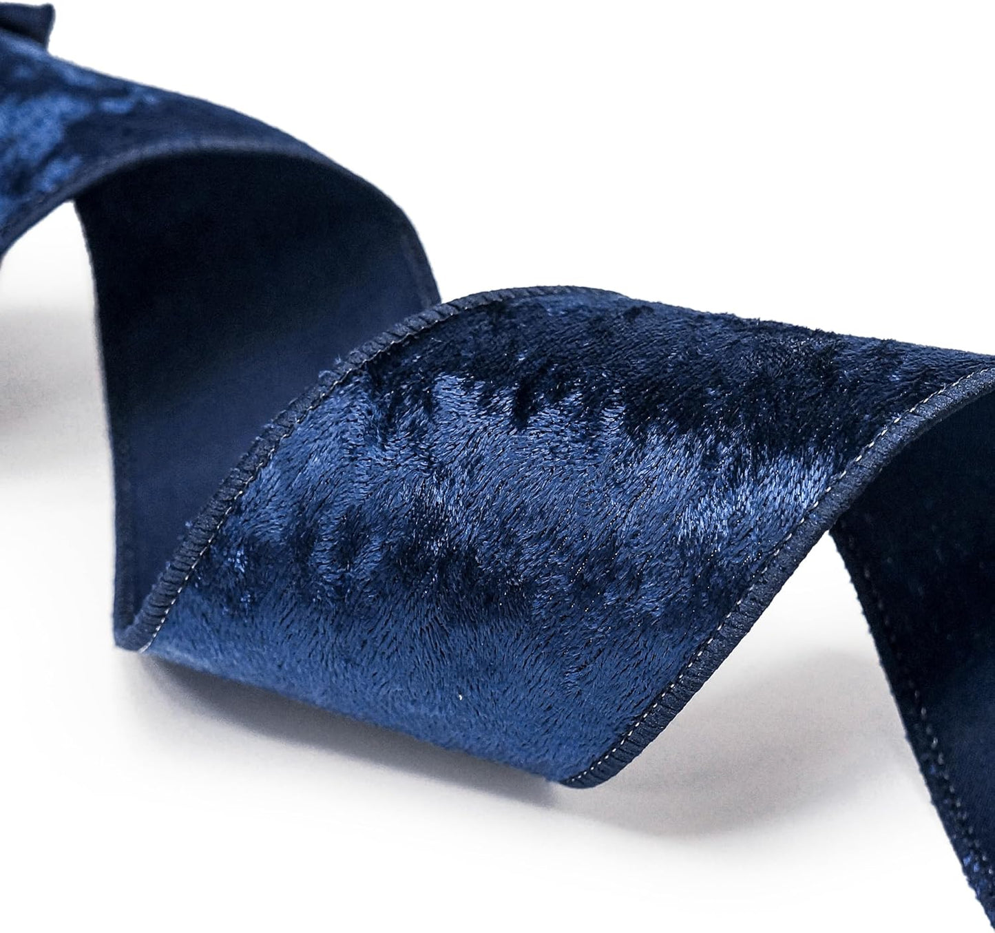 Navy Velvet Ribbon 2.5 Inch x 10 Yards for Christmas Tree Topper Home Decoration Wreath Gift Wrapping DIY Craft - Crafty Corner