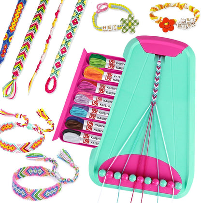 Rdfmy Friendship Bracelet Making Kit for Girls, Arts and Crafts Bracelets String Maker Kit for Kids Ages 8-12 Christmas Birthday Gifts Green