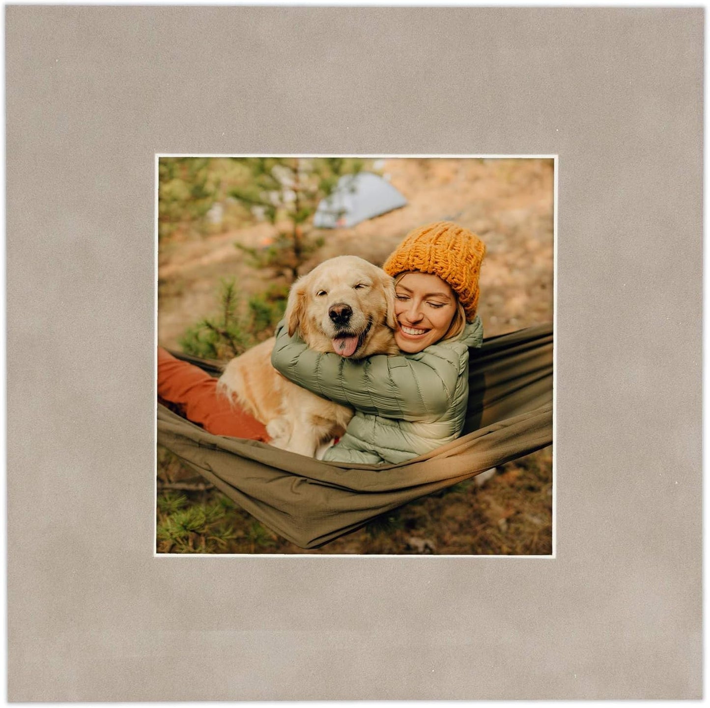Pack of Ten Acid Free 11x14 Mats Bevel Cut for 8.5x11 Photos - Light Grey Suede Precut Matboards With Backing Boards and Self Seal Photo Mat Bags For Pictures, Photos, Framing - 4-ply Thickness