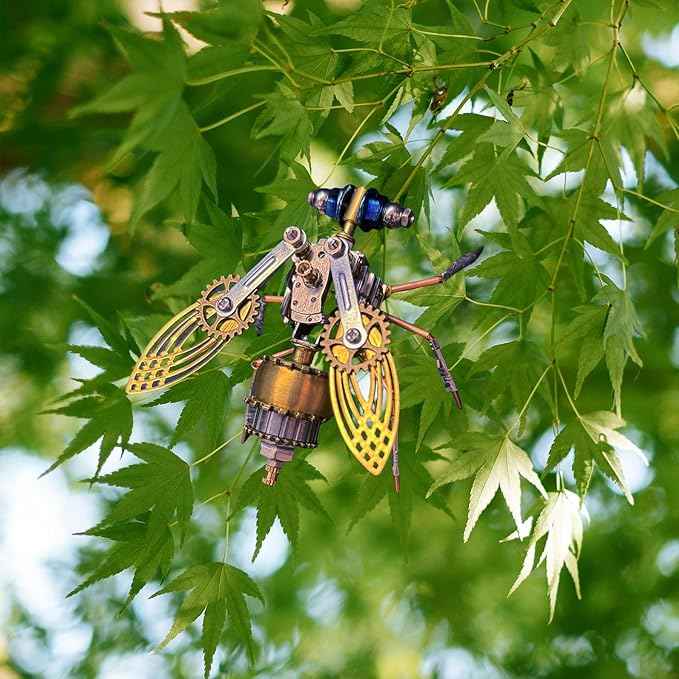 Mechanical Fruit Fly 3D Metal Model Kits Steampunk Sculpture Insect, DIY Projects Metal Building Hobby kit Arts and Crafts Sets, Birthday Gift (Mechanical Fruit Fly)