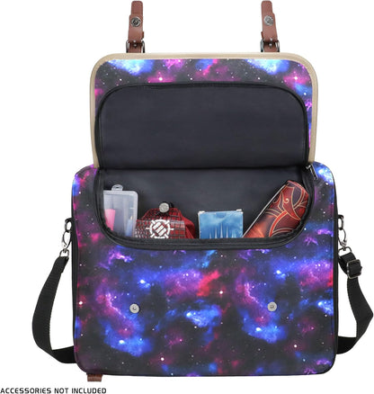 ENHANCE Designer Edition TCG Bag - MTG Shoulder Bag with Customizable Dividers & Accessory Pocket for Deck Boxes, Dice - Card Storage Compatible with Magic the Gathering, Lorcana (Galaxy)