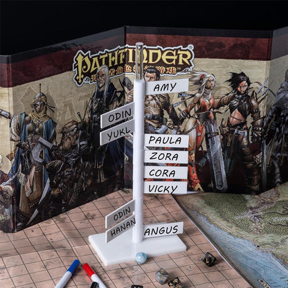 Kalami Initiative Tracker for DND, 12 Rotating Acrylic Flags Turn Tracker for D&D 5e, Pathfinder and Other Tabletop RPG, Perfect DM Gift