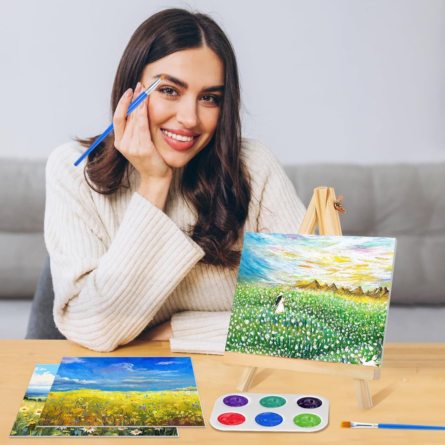 Jeffbaubl 24 Pack Canvas Boards for Painting,8 x 10 inch Cotton Canvas Panels,Gesso Primed Acid-Free Painting Canvases,Blank Canvases for Acrylic Watercolor Oil Tempera Paints