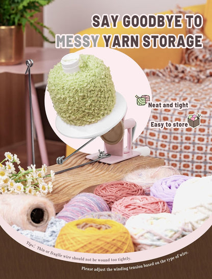 INMAKER Yarn Winder, 10oz Yarn Ball Winder Large Capacity for Crocheting, Yarn Spinner for Yarn Cake Maker