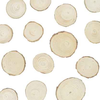 Super Z Outlet Mini Assorted Size Natural Color Tree Bark Wood Slices Round Log Discs for Arts & Crafts, Home Hanging Decorations, Event Ornaments (5-8cm, 20pcs) - Crafty Corner