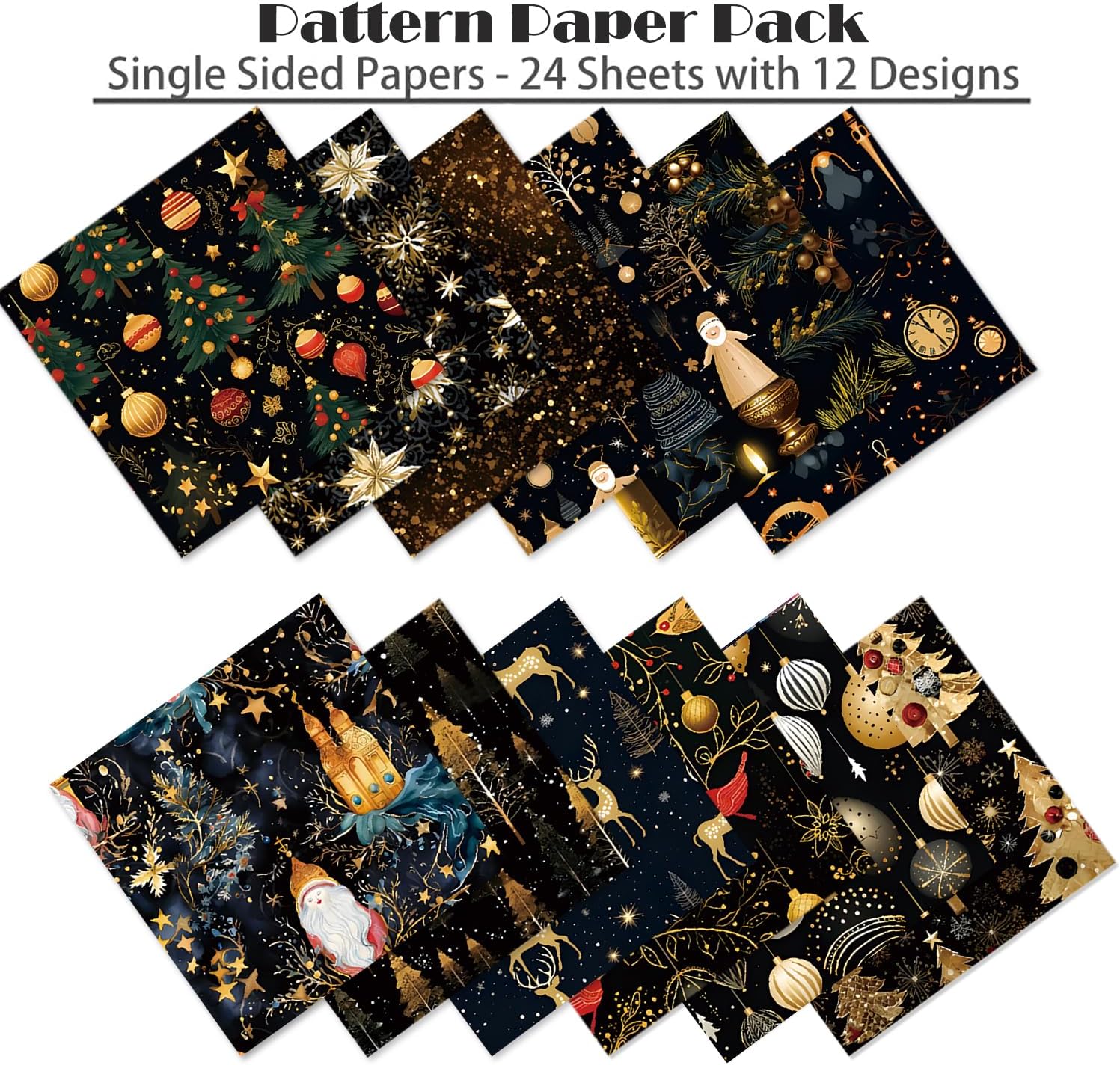 YASMEN 6"x6" Scrapbook Paper Pad - 24 Sheets of Patterned Cardstock for Card Making, Scrapbooking, Junk Journal, DIY Gift Cards - Single-Sided Decopodge Decorative Craft Paper - Crafty Corner