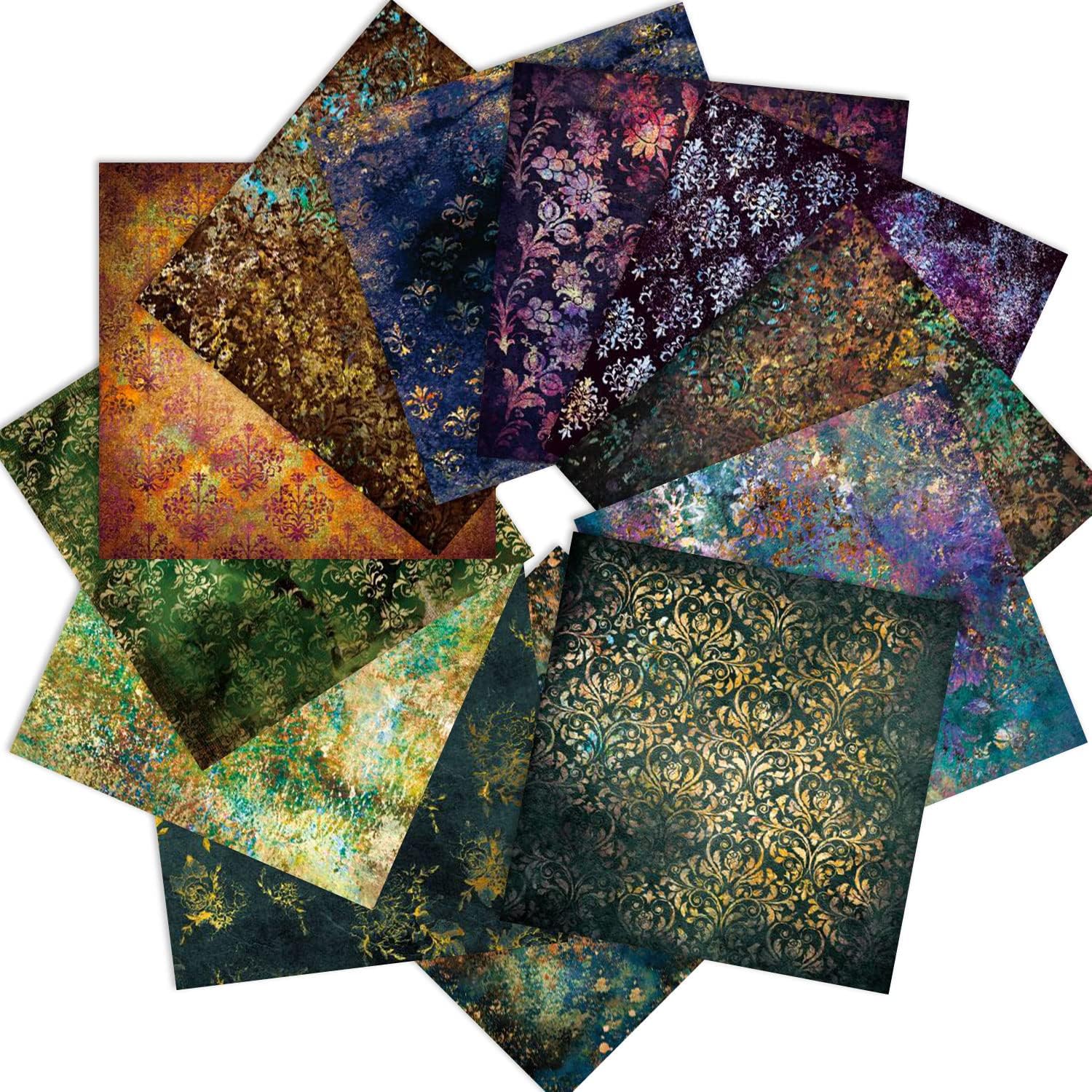 Aesthetic Scrapbook Paper Pad Vintage Patterned Paper 6×6,24 Sheets Single-Sided Boho Scrapbooking CardStock Papers Pad for Holiday Cardmaking DIY Origami Journaling. - Crafty Corner