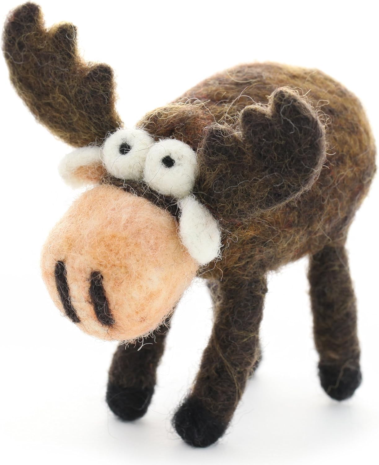 Woolbuddy Needle Felting Kit for Beginners & Adults, Moose Animal DIY Craft Kit, Complete Starter Kit with Wool, Tools & Step-by-Step Instructions