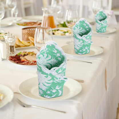 Ridhi Mint Green Cloth Napkins 100% Pure Cotton Farmhouse Wedding Dinner Napkins for Easter, Thanksgiving, Holiday Daily Wedding uses Napkins (4-20x20 Dinner Napkin)