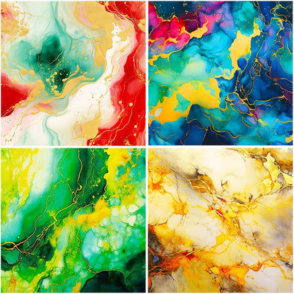 Marbled Scrapbook Paper Pad Color Marbled Patterned Paper 6×6,24 Sheets Single-Sided Scrapbooking CardStock Papers Pad for Holiday Cardmaking DIY Origami Journaling. - Crafty Corner