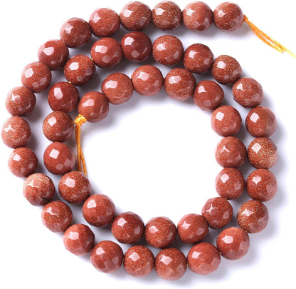 45pcs 8mm Natural Gold Sandstone Beads Faceted Stone Energy Healing Beads for Jewelry MakingDIY Bracelet Necklace Accessories 15" (8mm, Faceted Gold Sandstone)