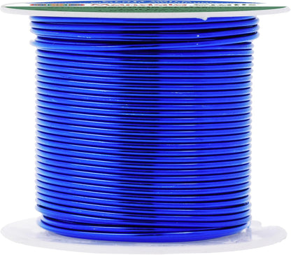 Mandala Crafts 16 Gauge Anodized Aluminum Craft Wire for Jewelry Making - 100 FT Colored Flexible True Blue Wire - Bendable for Bonsai Armature Crafting Sculpting - Crafty Corner
