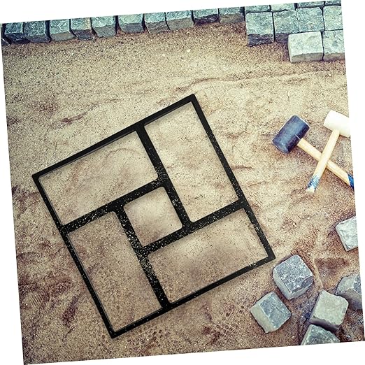 Paving Mold Reusable Paving Mould Stone Path Maker Cement Brick Mold Concrete Forms Paver Mold Stepping Stones Kit Garden Flooring Floor Tile Mould Template Plastic Outdoor