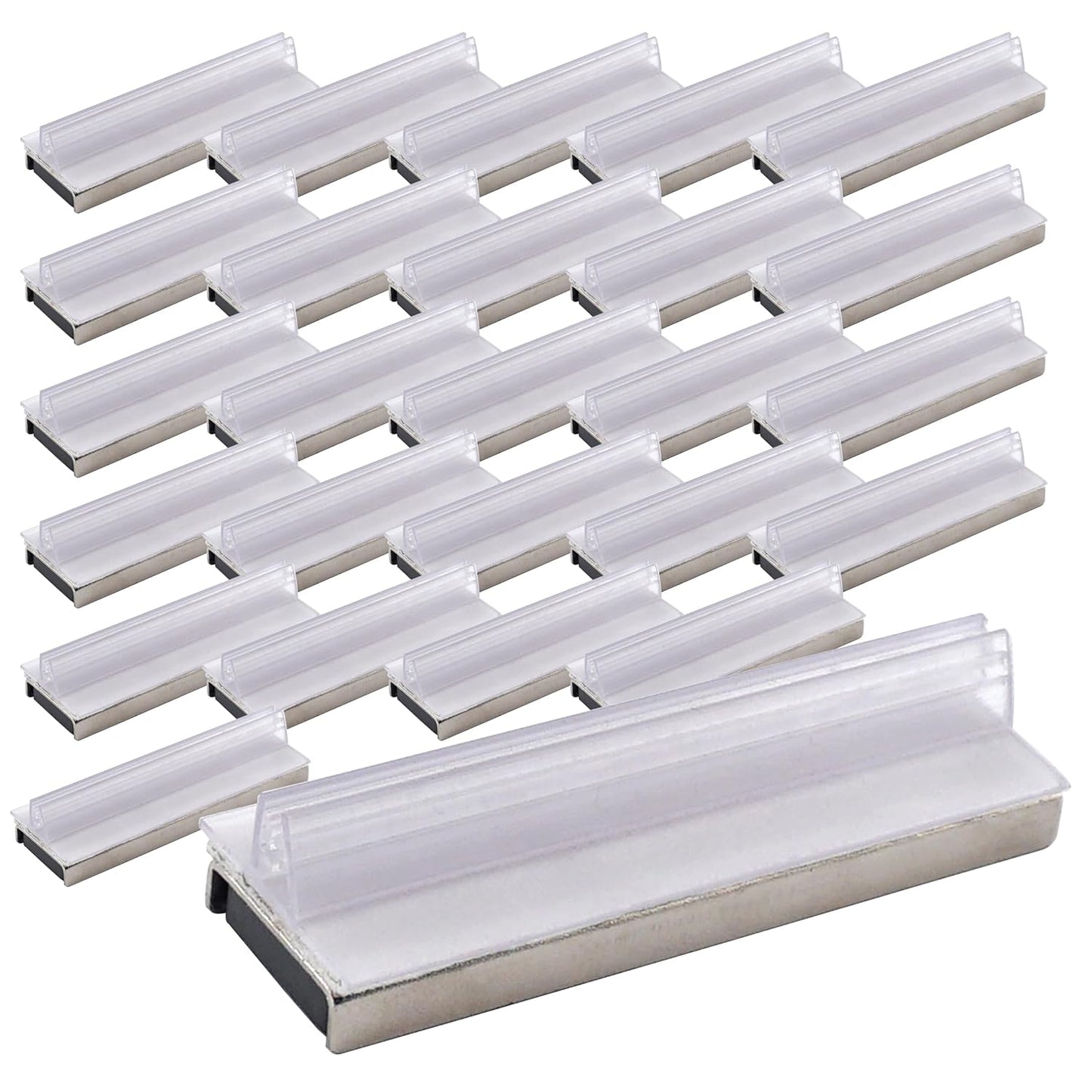 Master Magnetics Magnetic Sign Holder Pack - Magnetic Sign Holders for Door Frames, Metal Shelves, Whiteboards - Powerful Magnet - Retail EZ Grip Holder - 3" L x 1" W x 0.75" H - 25-Pack