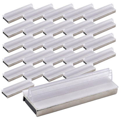 Master Magnetics Magnetic Sign Holder Pack - Magnetic Sign Holders for Door Frames, Metal Shelves, Whiteboards - Powerful Magnet - Retail EZ Grip Holder - 3" L x 1" W x 0.75" H - 25-Pack