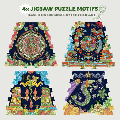 iDventure Cluepuzzle Expansion The Aztec Realms | Wooden Puzzle with 200+ Pieces | Escape Room Game | Gift Box | 4 Designs | Puzzle Size 20x12 cm | Wooden Puzzles for Adults and 10+ | Gift | Hobby