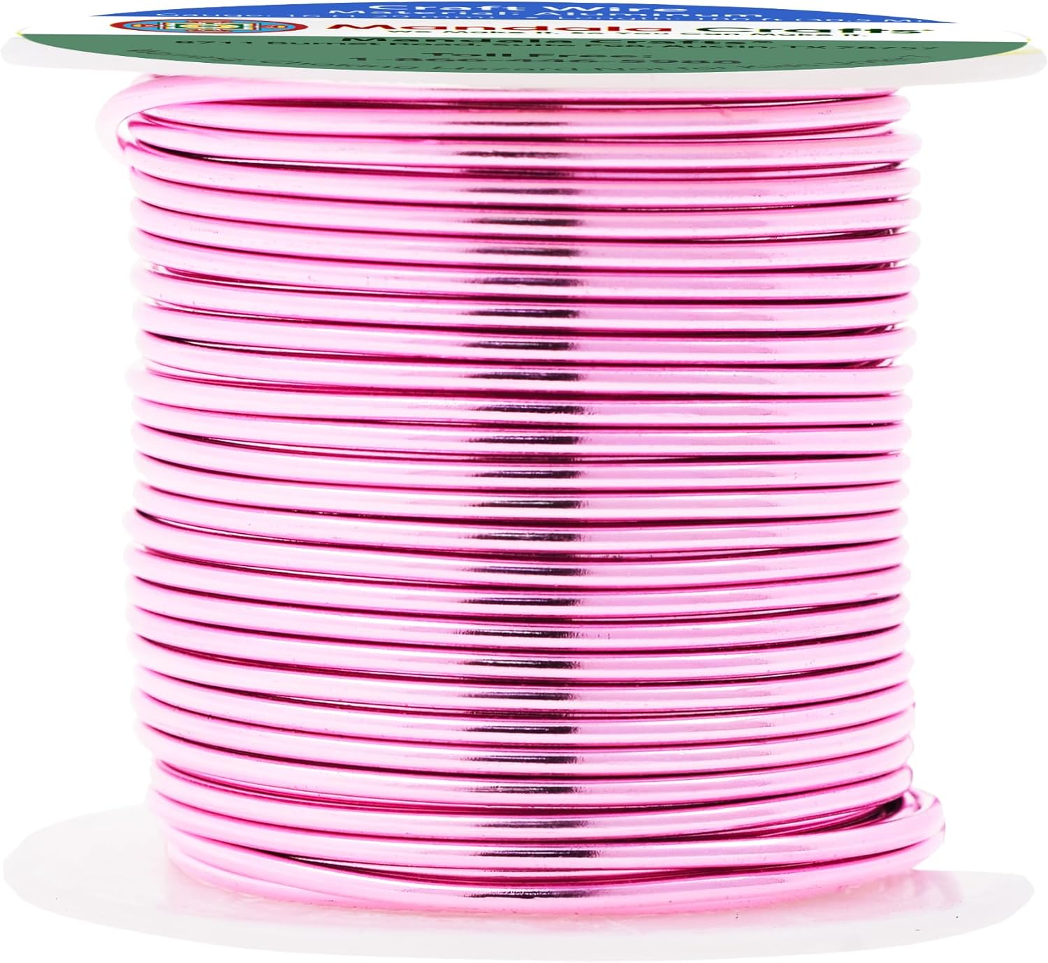 Mandala Crafts 16 Gauge Anodized Aluminum Craft Wire for Jewelry Making - 100 FT Colored Flexible Pink Wire - Bendable for Bonsai Armature Crafting Sculpting - Crafty Corner