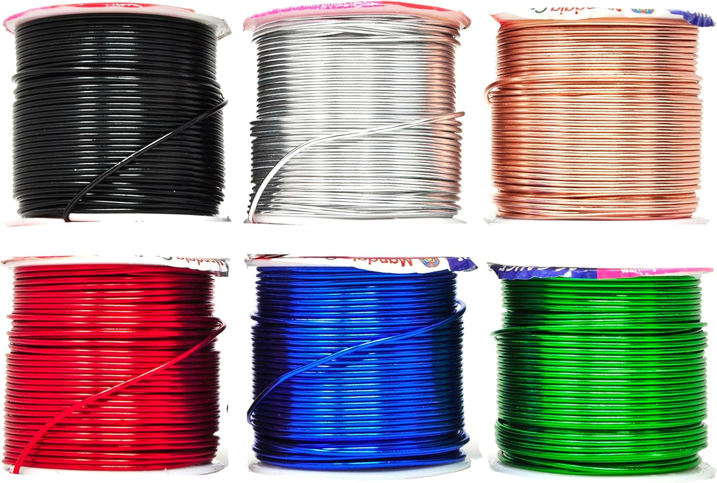 Mandala Crafts 16 Gauge Anodized Aluminum Craft Wire for Jewelry Making – 390 FT Colored Flexible Silver Copper True Blue Black Red Kelly Green Wire - Bendable for Bonsai Armature Crafting Sculpting - Crafty Corner