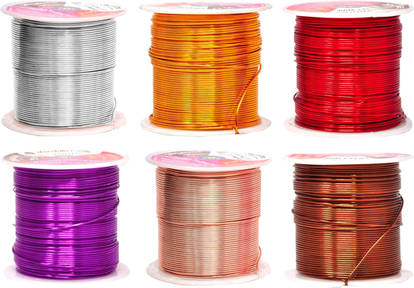 Mandala Crafts 20 Gauge Anodized Aluminum Craft Wire for Jewelry Making - 450 FT Colored Flexible Silver Copper Purple Gold Brown Red Wire - Bendable for Bonsai Armature Crafting Sculpting - Crafty Corner