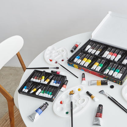 Elan Professional Oil Paint Set, 24 Vibrant Colors Tubes 1.7fl oz, Non-toxic Oil Paints for Canvas Painting, Art Paints for Adults & Artists
