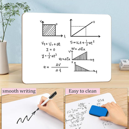 10 Pack Dry Erase Boards, Double-Sided Small White Board for Classroom Student, 9"x12" Portable Dry Erase Board Bulk, Mini Whiteboard for Teacher Classroom Supplies
