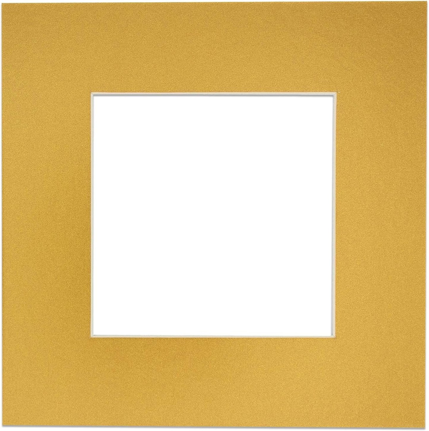 11x14 Mat for 8.5x11 Photo - Precut Metallic Gold Picture Matboard for Frames Measuring 11 x 14 Inches - Bevel Cut to Display Art 8.5 x 11 Inches - Acid Free ONE MAT with Backing Board & Clear Bag