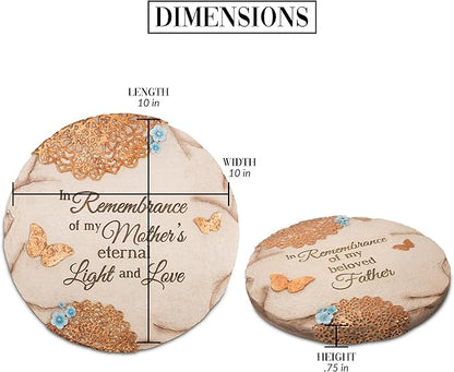 Pavilion Gift Company 19069 "Remembering Mother" Memorial Garden Stone, 10-Inch,Blue