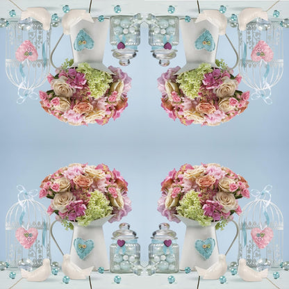 20-ct 13x13 Flowers Paper Luncheon Decoupage Napkins, 3-Ply Servilletas Printed Jug Full of Flower Cocktail Napkin for Art, Dinner and Party, Disposable Napkins Decor