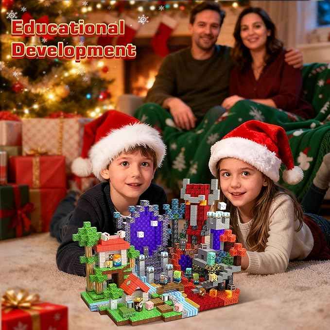 Magnetic Blocks - 400PCS Magnetic Building Blocks Toys Forest Portal, Magnetic Tiles Kids Build Cubes 2026 Upgraded STEM Game Toys, Christmas Birthday Gifts for Boys & Girls Ages 3+