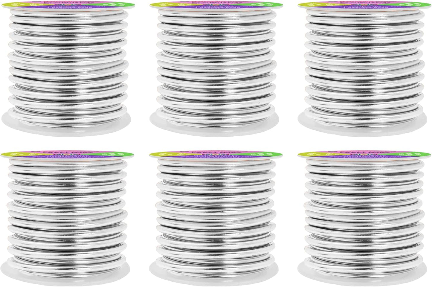 Mandala Crafts 8 Gauge Anodized Aluminum Craft Wire for Jewelry Making - 120 FT Colored Flexible Silver Combo Wire - Bendable for Bonsai Armature Crafting Sculpting - Crafty Corner