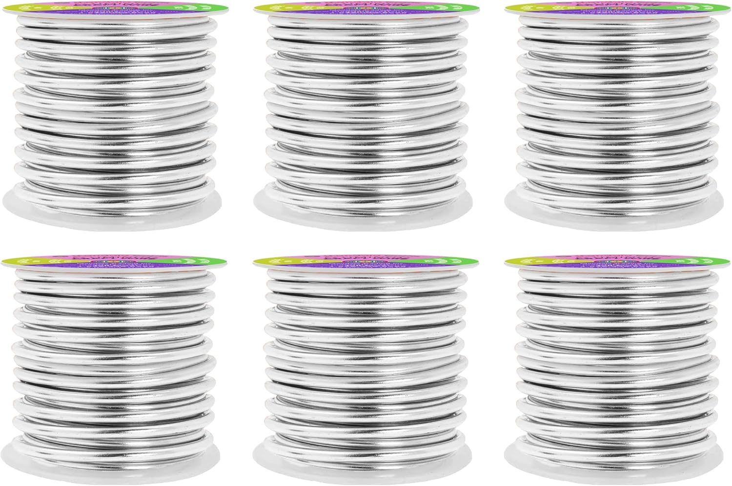 Mandala Crafts 8 Gauge Anodized Aluminum Craft Wire for Jewelry Making - 120 FT Colored Flexible Silver Combo Wire - Bendable for Bonsai Armature Crafting Sculpting - Crafty Corner