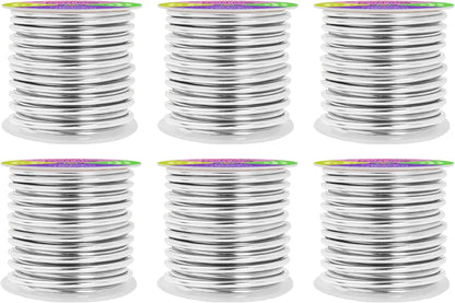 Mandala Crafts 8 Gauge Anodized Aluminum Craft Wire for Jewelry Making - 120 FT Colored Flexible Silver Combo Wire - Bendable for Bonsai Armature Crafting Sculpting - Crafty Corner