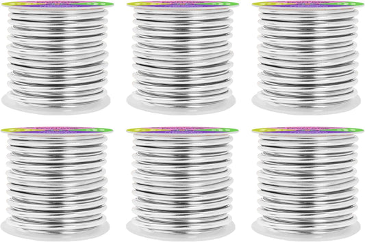 Mandala Crafts 8 Gauge Anodized Aluminum Craft Wire for Jewelry Making - 120 FT Colored Flexible Silver Combo Wire - Bendable for Bonsai Armature Crafting Sculpting - Crafty Corner