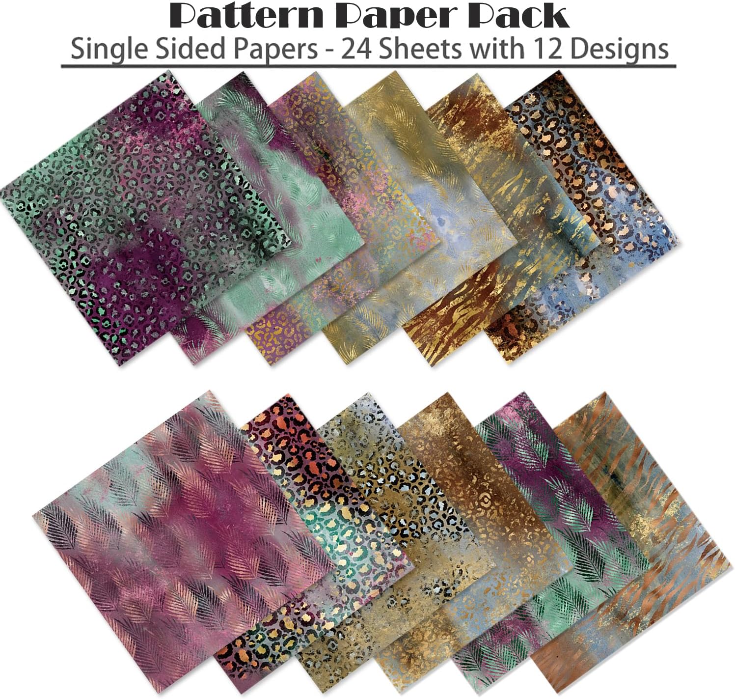 YASMEN 6"x6" Scrapbook Paper Pad - 24 Sheets of Patterned Cardstock for Card Making, Scrapbooking, Junk Journal, DIY Gift Cards - Single-Sided Decopodge Decorative Craft Paper - Crafty Corner