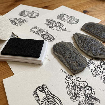 PATIKIL 4Pcs 2" Rubber Carving Blocks, Soft Linoleum Art Carving Block Round Crafts Stamp Making for Printmaking Stamps Carving Supplies, Pink