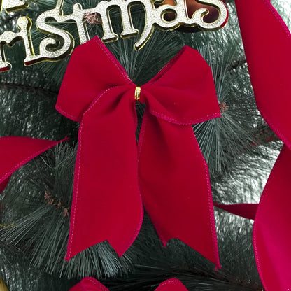 MEEDEE Red Velvet Ribbon - 2.5 Inch Wide, Wired, 25 Yards Spool - Velvet Christmas Ribbon for Tree, Wreaths, Bows - Crafty Corner