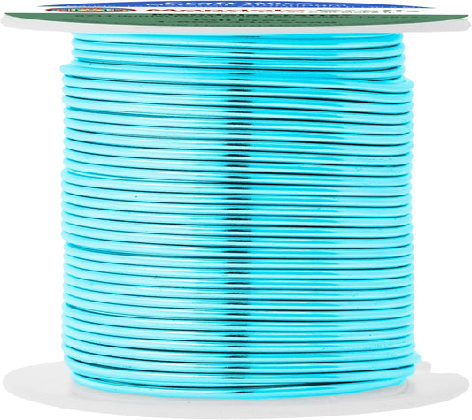 Mandala Crafts 16 Gauge Anodized Aluminum Craft Wire for Jewelry Making - 100 FT Colored Flexible Turquoise Wire - Bendable for Bonsai Armature Crafting Sculpting - Crafty Corner