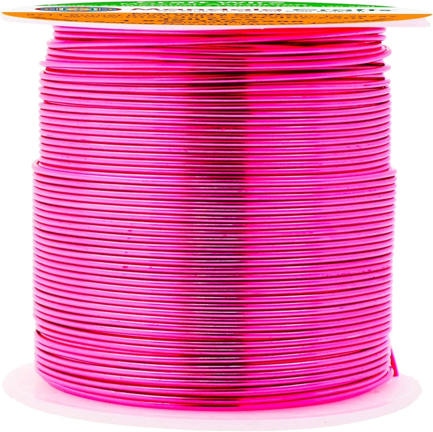 Mandala Crafts 22 Gauge Anodized Aluminum Craft Wire for Jewelry Making - 100 FT Colored Flexible Hot Pink Wire - Bendable for Bonsai Armature Crafting Sculpting - Crafty Corner
