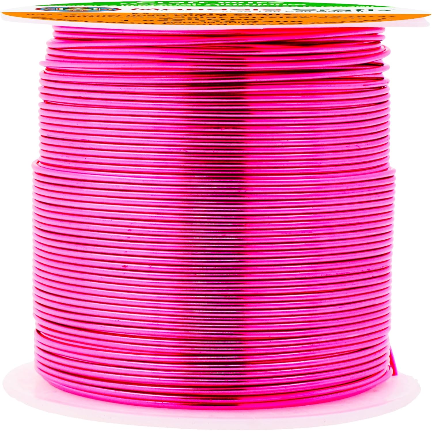 Mandala Crafts 22 Gauge Anodized Aluminum Craft Wire for Jewelry Making - 100 FT Colored Flexible Hot Pink Wire - Bendable for Bonsai Armature Crafting Sculpting - Crafty Corner