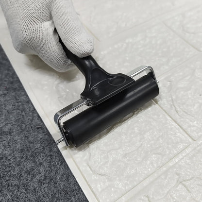 Printmaking Brayers，Rubber Roller, Brayer Ideal for Anti Skid Tape Construction Tools, Print, Ink and Stamping Tools,Crafting, Hard Rubber Roller Brayers, Vinyl Roller Ink Paint Brush (3.9in)