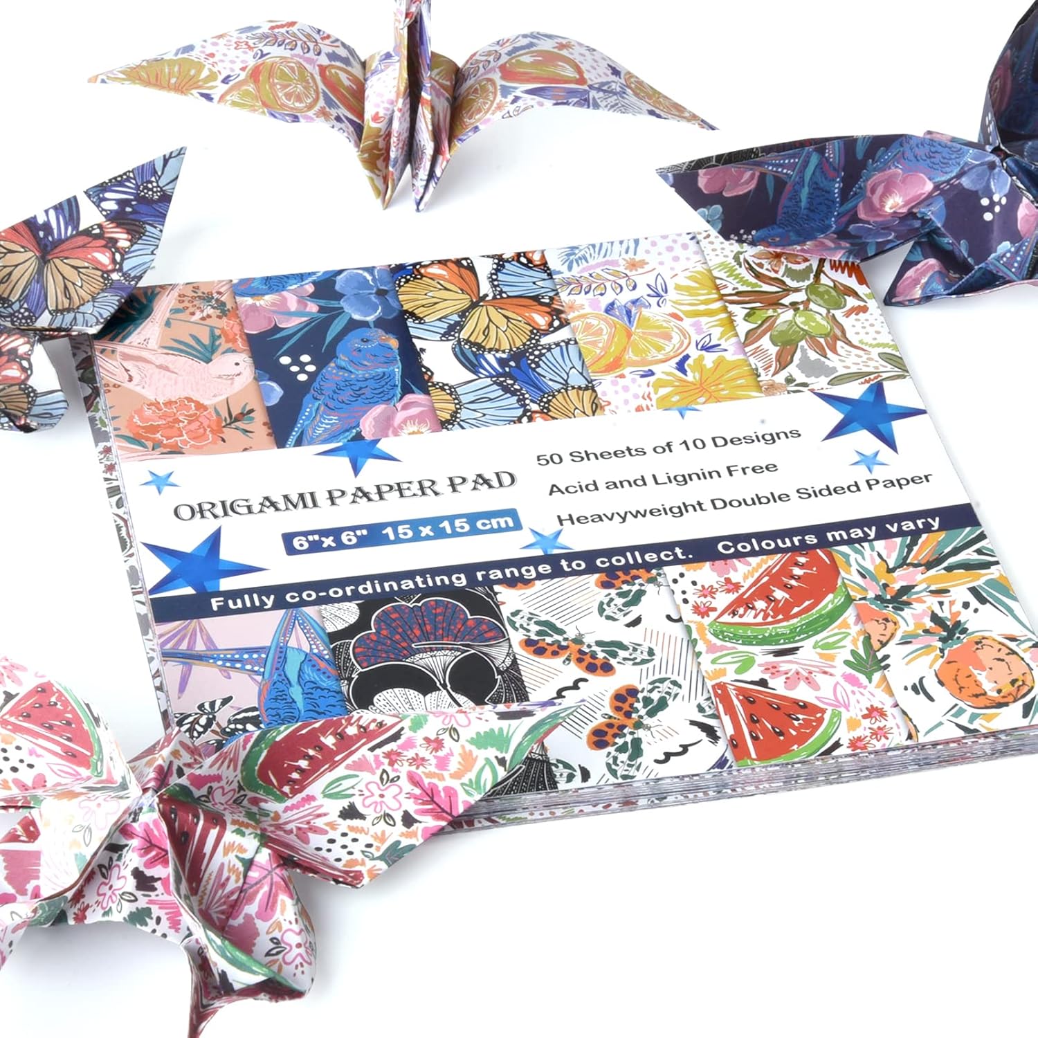 Origami Paper Kit 100 Sheets 6 Inch Square Double Sided Color 20 Vivid Colors for Hand Crafts Origami Paper Arts Creativity.Summer - Crafty Corner