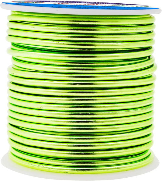 Mandala Crafts 12 Gauge Anodized Aluminum Craft Wire for Jewelry Making - 60 FT Colored Flexible Light Green Wire - Bendable for Bonsai Armature Crafting Sculpting - Crafty Corner