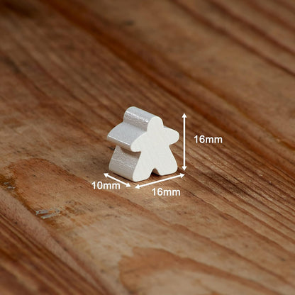 100 Wooden Meeples, Family Games Accessories – Multi-Color Board Game Tokens Ideal for Sorting, Counting, Classrooms, Replacement Pieces